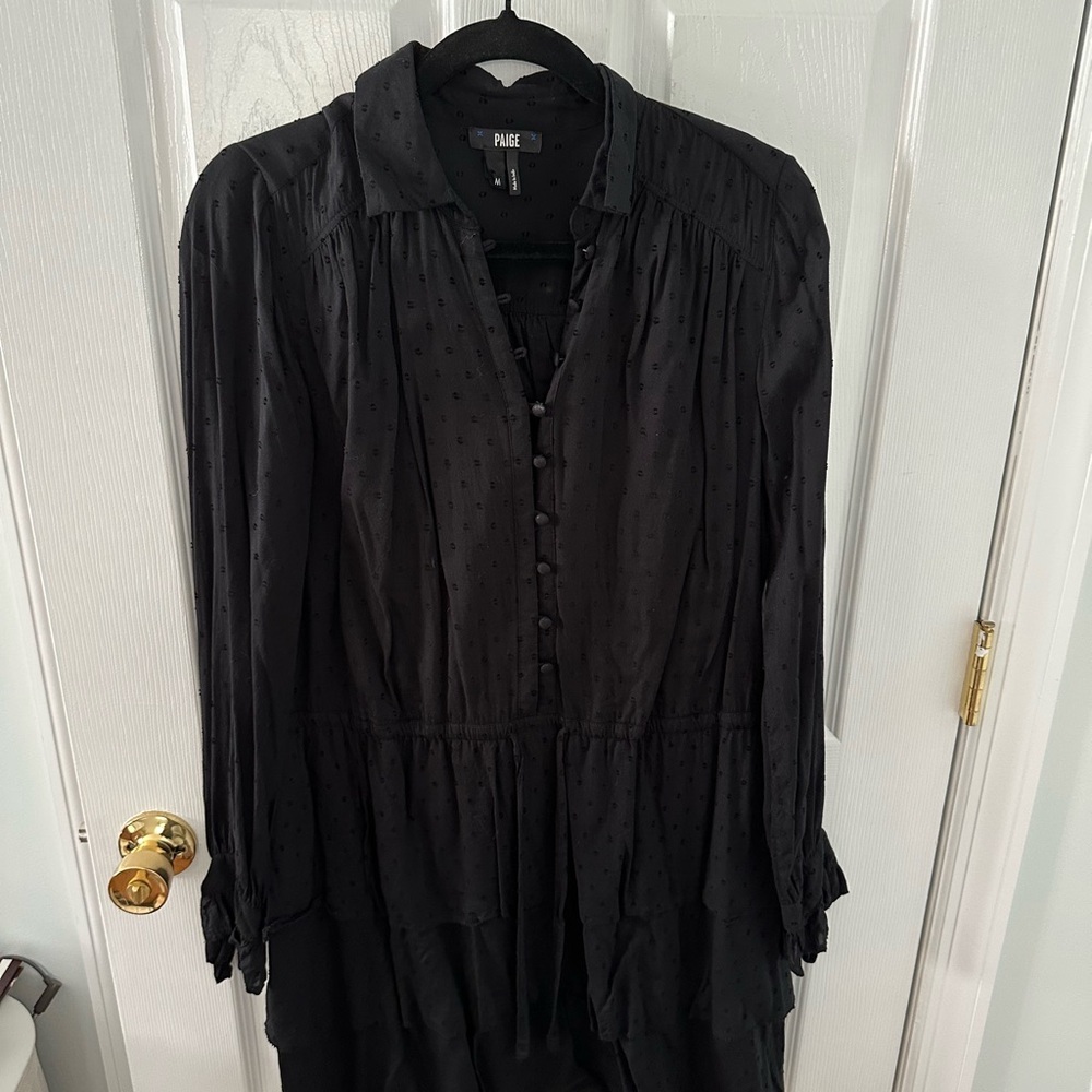 Paige Black Button-Up Dress